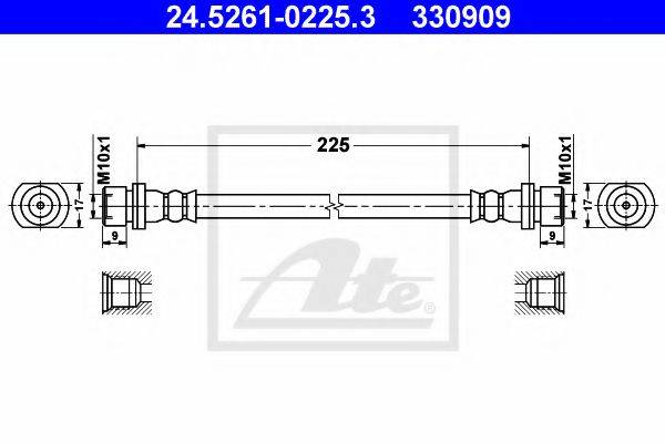 ATE 24526102253 Тормозной шланг