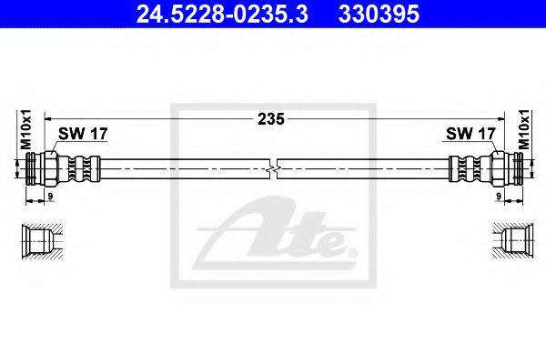 ATE 24522802353 Тормозной шланг