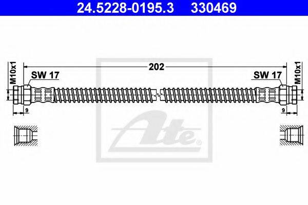 ATE 24522801953 Тормозной шланг