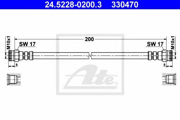 ATE 24522802003 Тормозной шланг