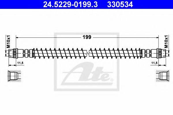 ATE 24522901993 Тормозной шланг