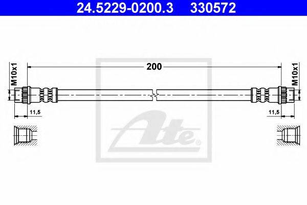 ATE 24522902003 Тормозной шланг