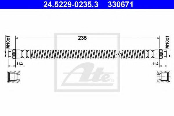 ATE 24522902353 Тормозной шланг