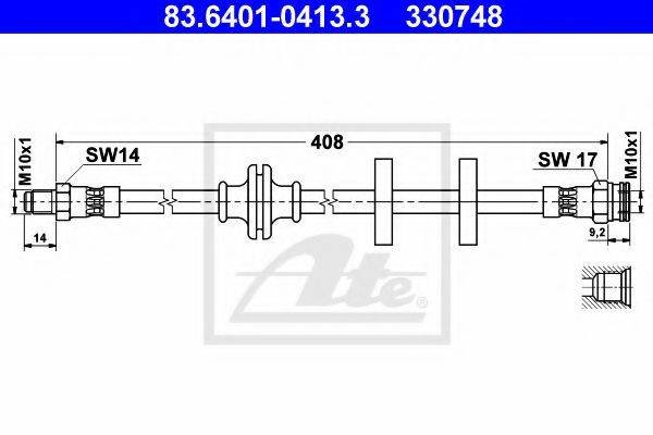 ATE 83640104133 Тормозной шланг