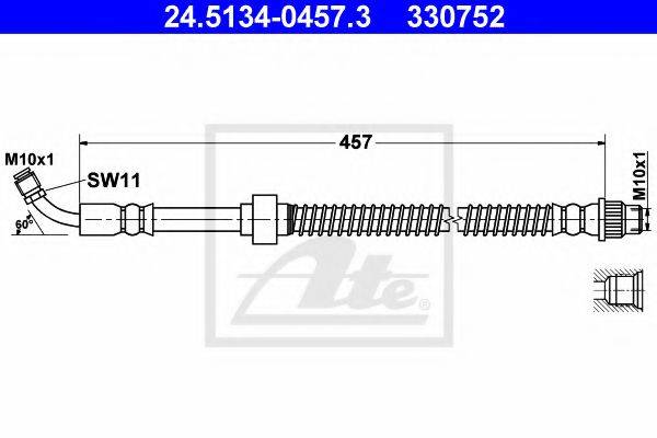 ATE 24513404573 Тормозной шланг