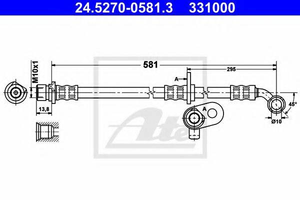 ATE 24527005813 Тормозной шланг