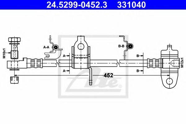 ATE 24529904523 Тормозной шланг