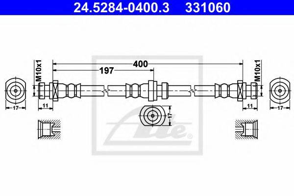 ATE 24528404003 Тормозной шланг