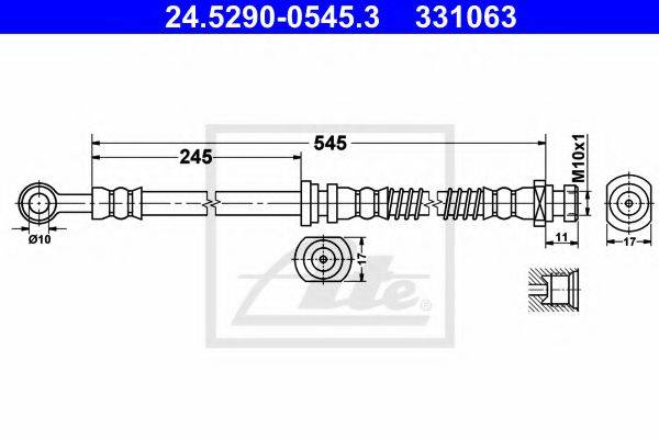 ATE 24529005453 Тормозной шланг