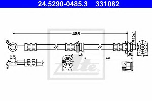 ATE 24529004853 Тормозной шланг