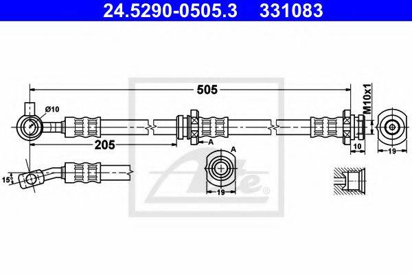 ATE 24529005053 Тормозной шланг