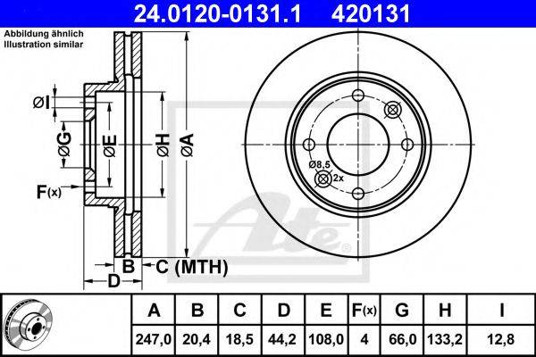 ATE 24012001311 Тормозной диск