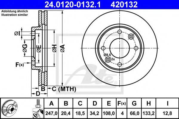 ATE 24012001321 Тормозной диск