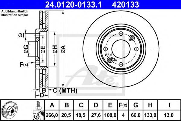 ATE 24012001331 Тормозной диск