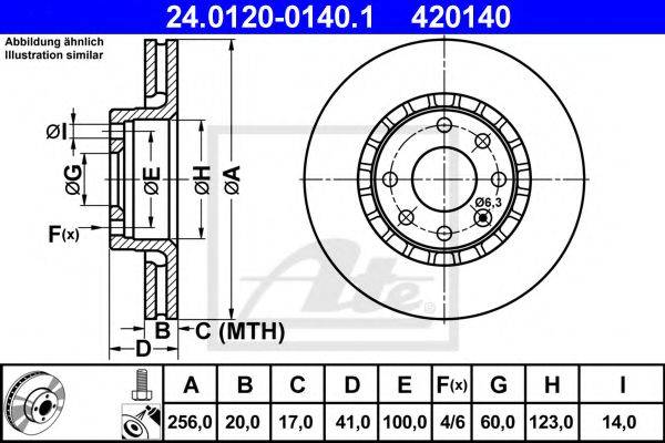 ATE 24012001401 Тормозной диск