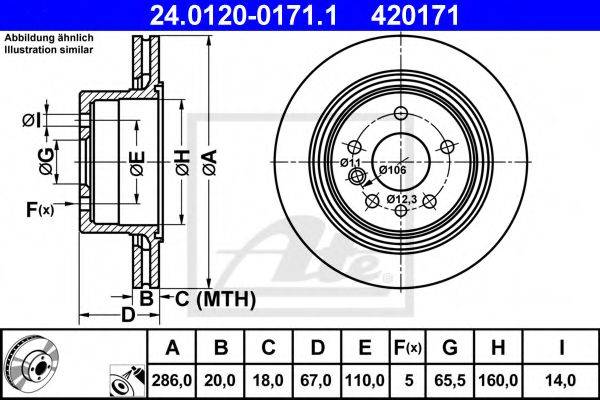 ATE 24012001711 Тормозной диск