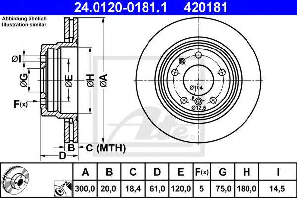 ATE 24012001811 Тормозной диск