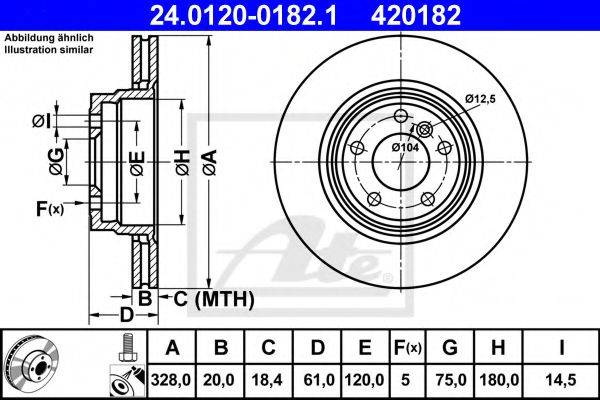 ATE 24012001821 Тормозной диск