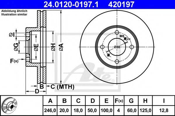 ATE 24012001971 Тормозной диск