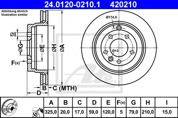 ATE 24012002101 Тормозной диск