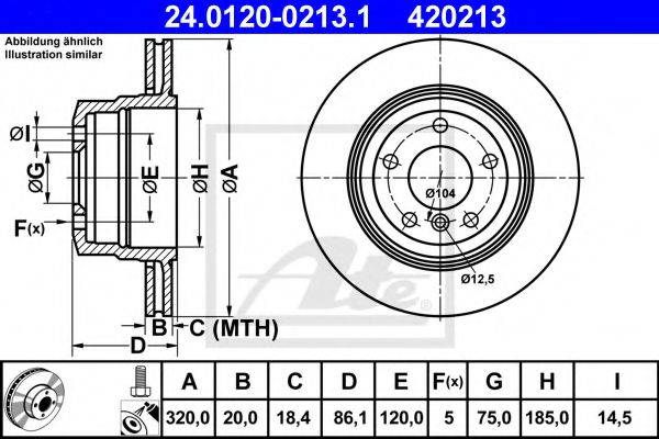 ATE 24012002131 Тормозной диск