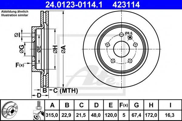 ATE 24012301141 Тормозной диск