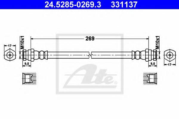 ATE 24528502693 Тормозной шланг
