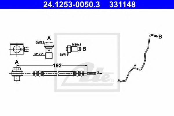 ATE 24125300503 Тормозной шланг