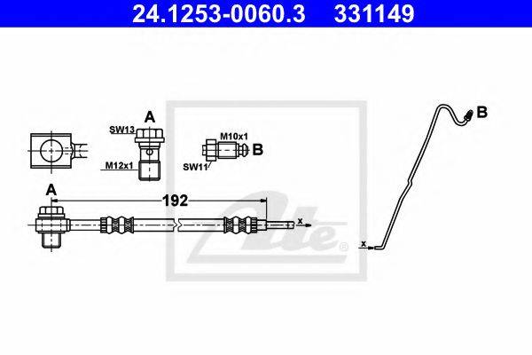 ATE 24125300603 Тормозной шланг