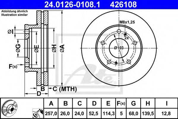 ATE 24012601081 Тормозной диск