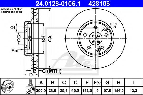 ATE 24012801061 Тормозной диск