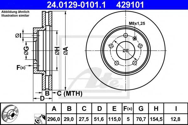 ATE 24012901011 Тормозной диск