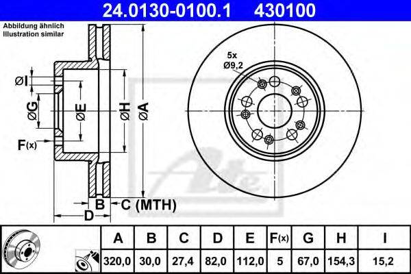 ATE 24013001001 Тормозной диск