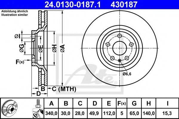 ATE 24013001871 Тормозной диск