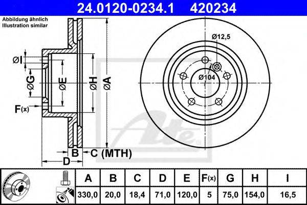 ATE 24012002341 Тормозной диск