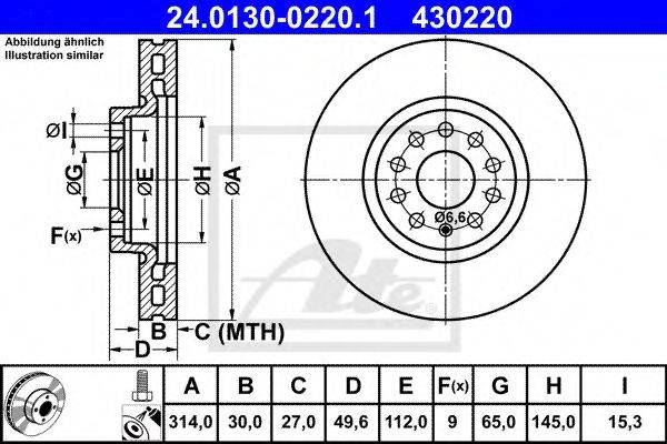 ATE 24013002201 Тормозной диск