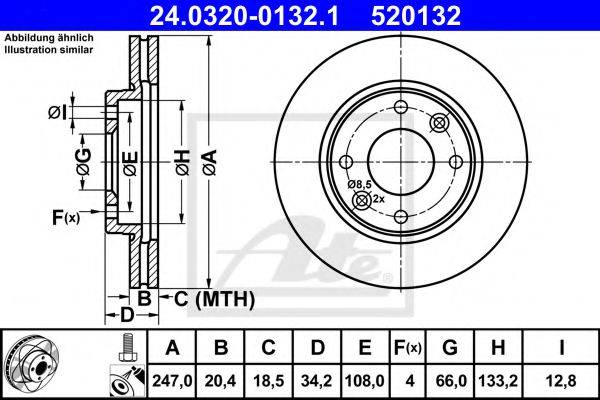 ATE 24032001321 Тормозной диск