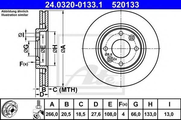 ATE 24032001331 Тормозной диск