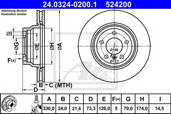 ATE 24032402001 Тормозной диск