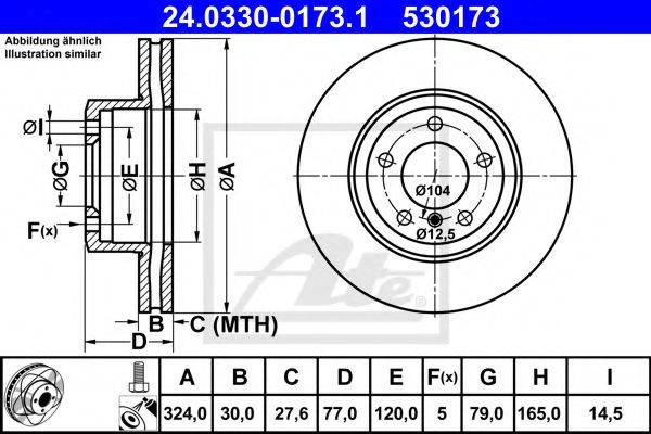 ATE 24033001731 Тормозной диск