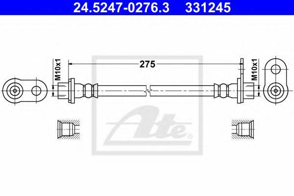 ATE 24524702763 Тормозной шланг