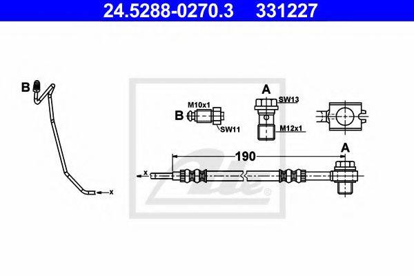 ATE 24528802703 Тормозной шланг