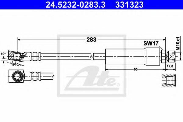 ATE 24523202833 Тормозной шланг