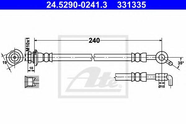 ATE 24529002413 Тормозной шланг