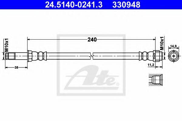 ATE 24514002413 Тормозной шланг