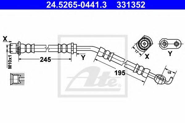 ATE 24526504413 Тормозной шланг