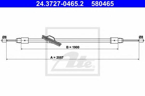 ATE 24372704652 Трос, стояночная тормозная система