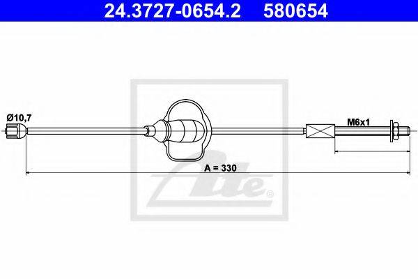 ATE 24372706542 Трос, стояночная тормозная система