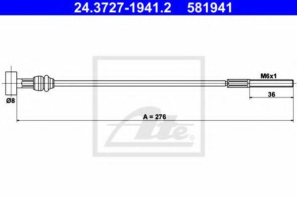 ATE 24372719412 Трос, стояночная тормозная система