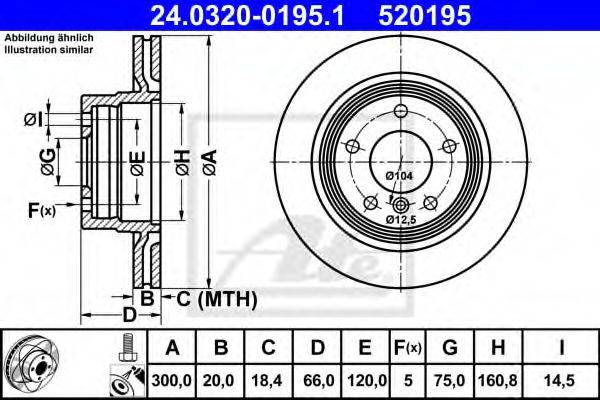 ATE 24032001951 Тормозной диск